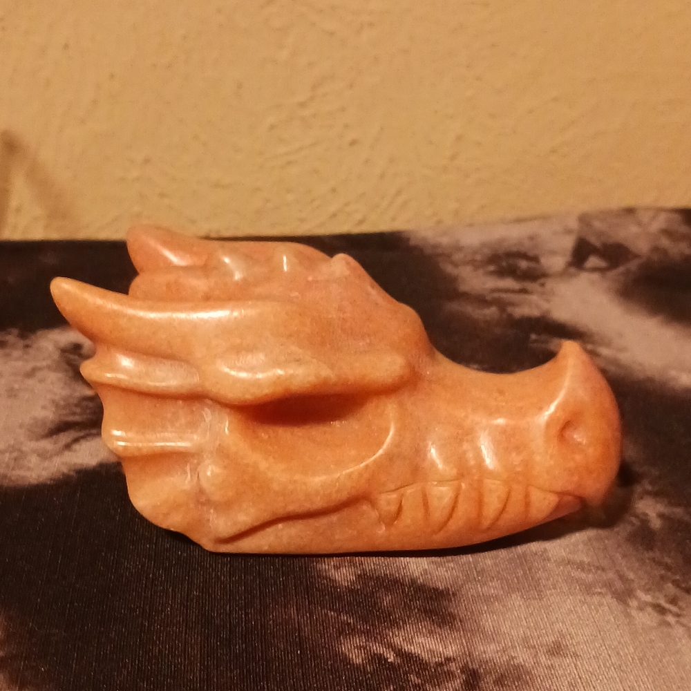 Orange Calcite Dragon Head